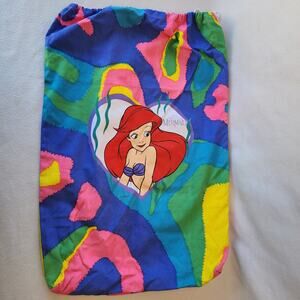 90s Disney The Little Mermaid Ariel Tie-Dye Colorful Cotton Laundry Bag 26"x18